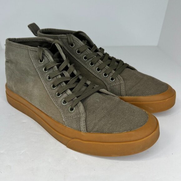 Mutual Weave Mens 016-0231 Freelon Olive Green Hi Canvas Size 11 M Casual Shoes - Picture 2 of 10